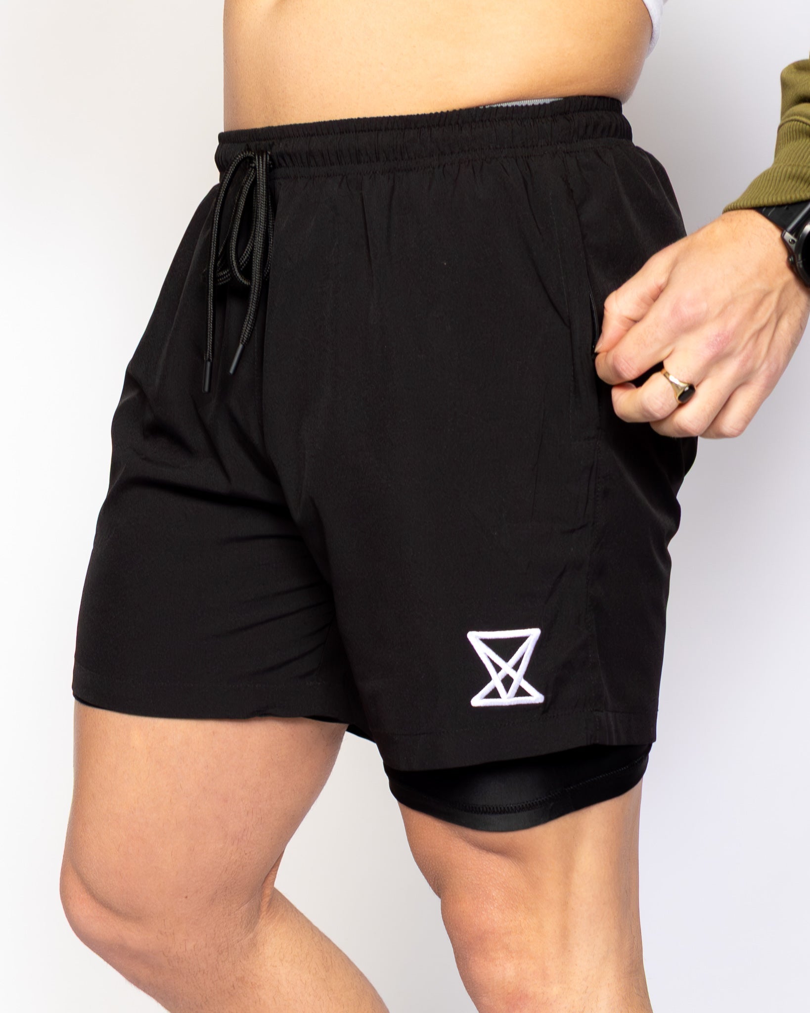 2 - in - 1 Zip Shorts - VXS GYM WEAR