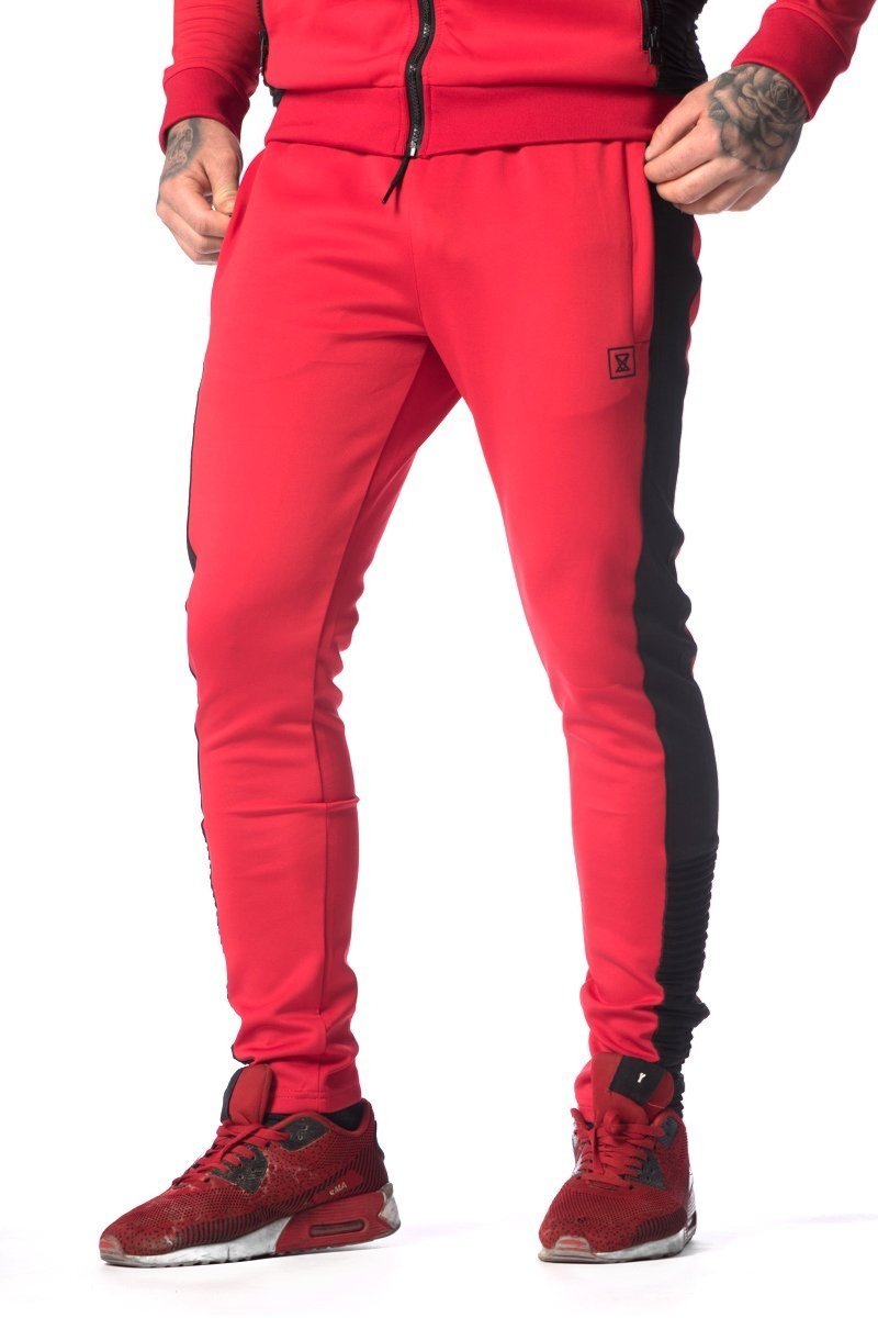 Elite Poly Joggers Red