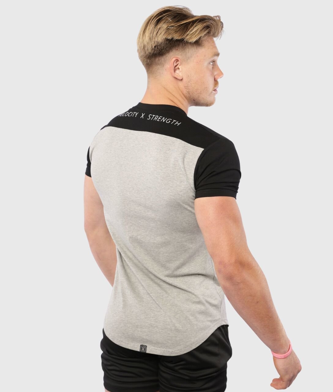 FUSION T - Shirt [Grey/Black] - VXS GYM WEAR