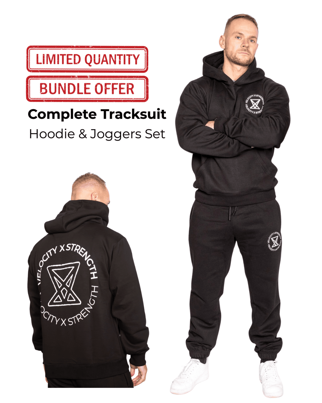 Power Oversized Tracksuit [Joggers + Hoodie] - VXS GYM WEAR