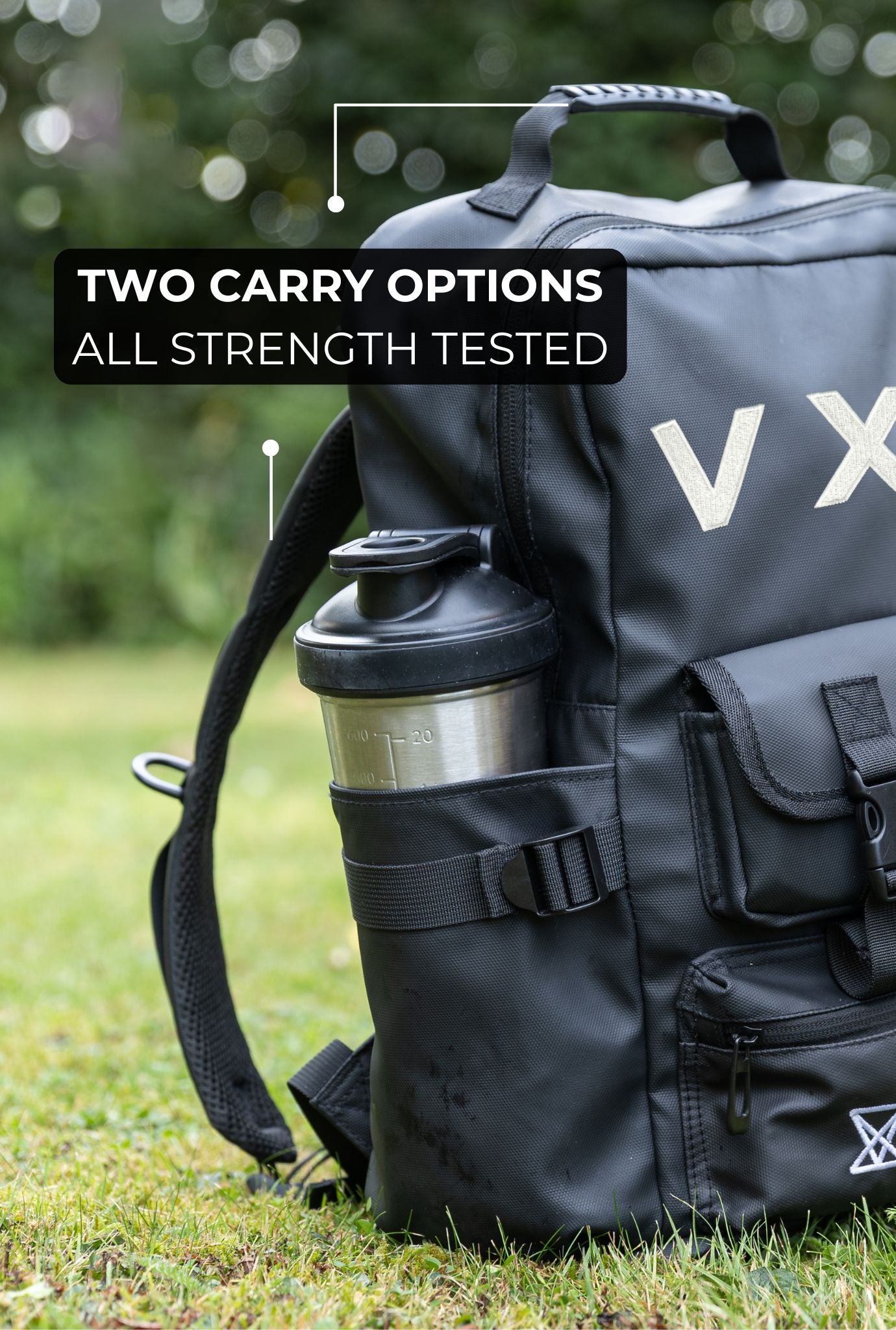 Tactical Backpack [White Details] - VXS GYM WEAR