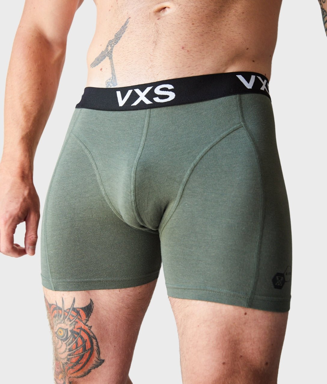 Bamboo Boxer Shorts 2 Pack [Olive/Black] - VXS GYM WEAR