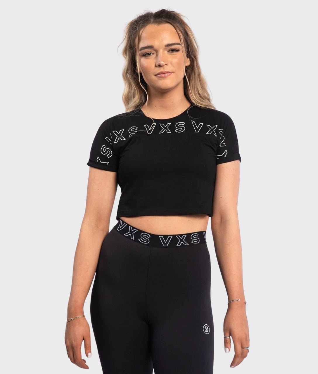 Crop T-Shirt [Black] - VXS GYM WEAR