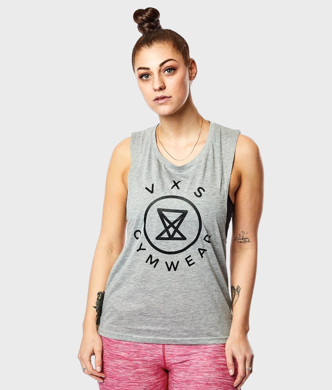 Logo Sleeveless [Grey] - VXS GYM WEAR